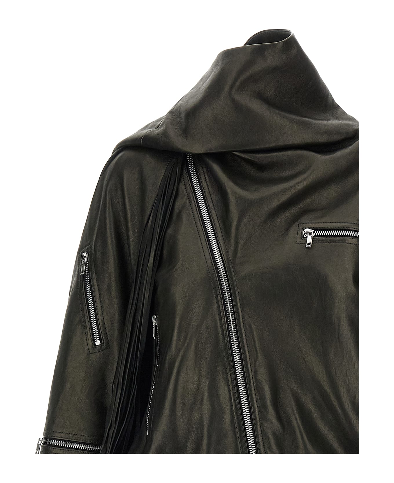 Rick Owens 
cropped Scarf Flight
 Jacket - Black  