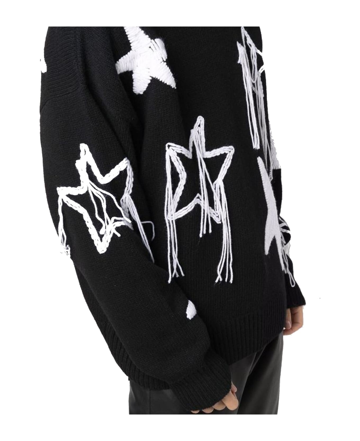 Palm Angels Star-embellished Sweater - Black