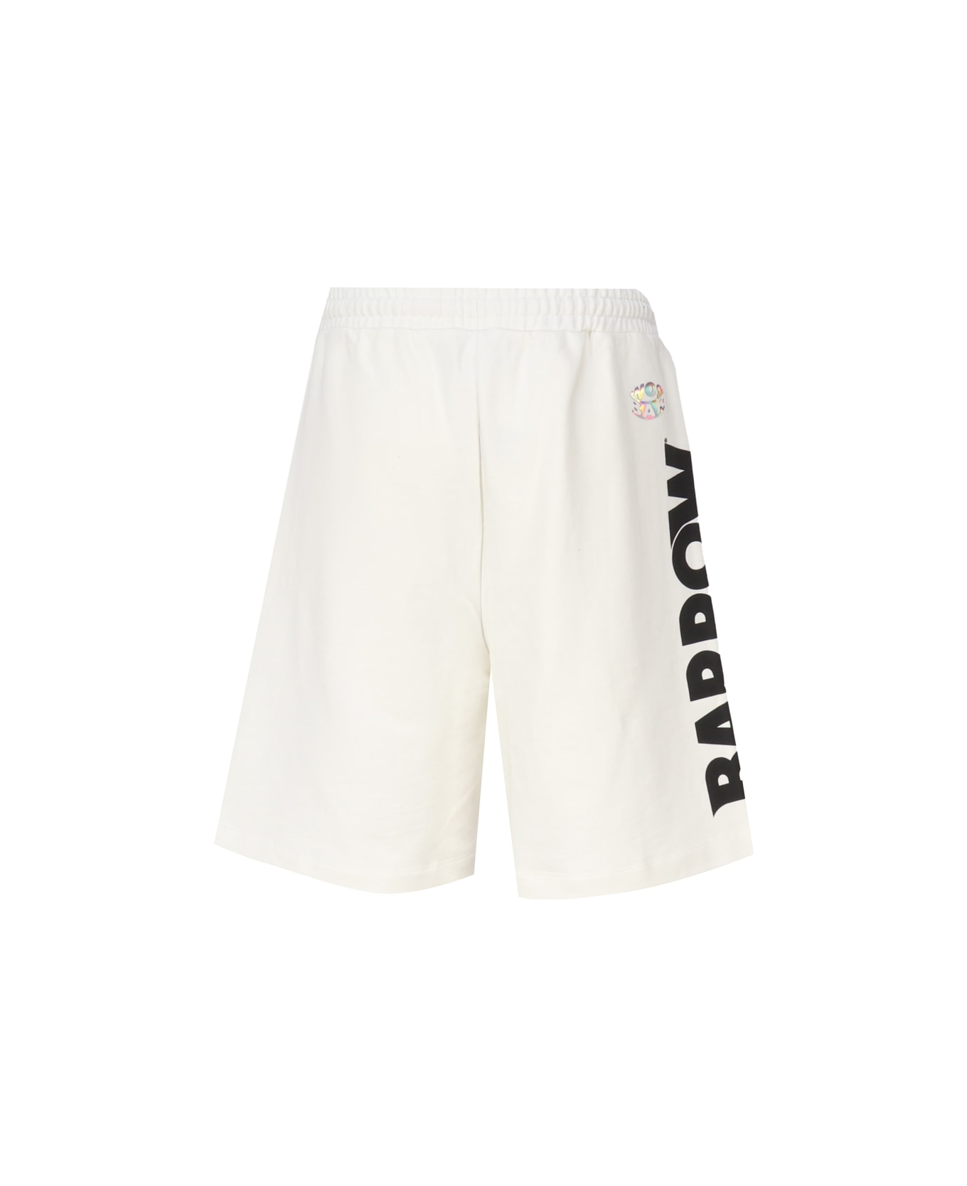 Barrow Bermuda Shorts With Logo And Smiley Writing - Off white ウェア