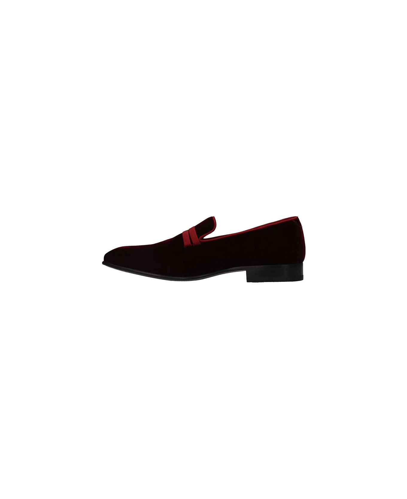 Malone Souliers Loafers In Bordeaux Velvet - bordeaux