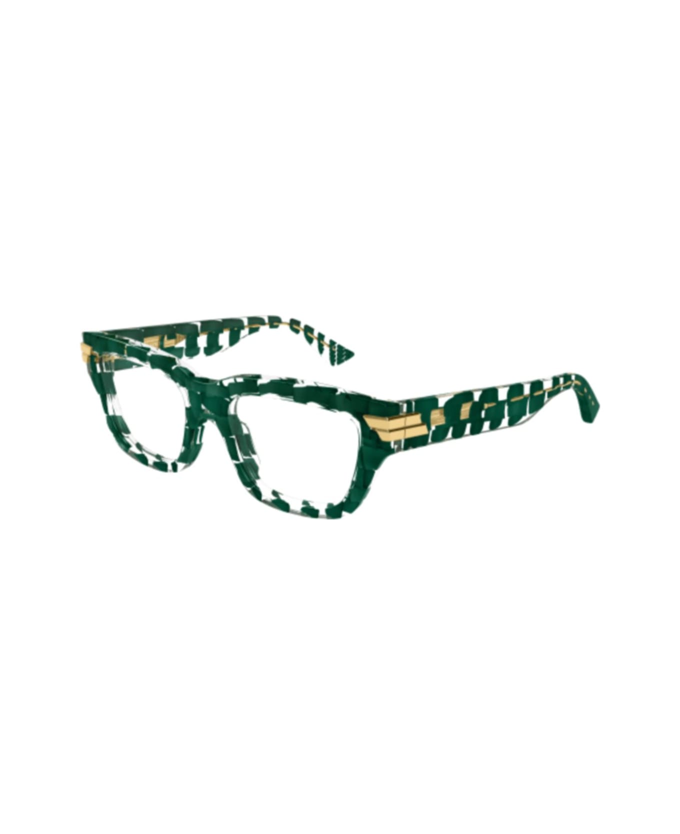 Bottega Veneta Eyewear Bv1190o-005 Green-green-transparent - GREEN-GREEN-TRANSPARENT