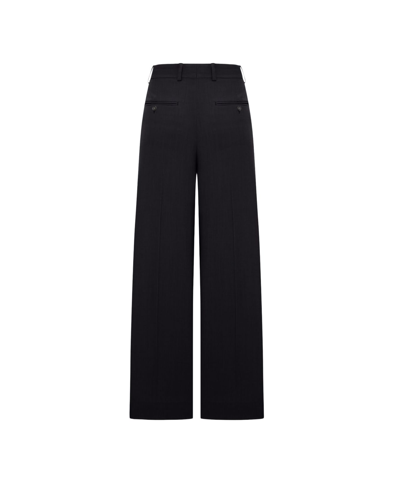 Totême Wool Blend Fluid Trousers - BLACK