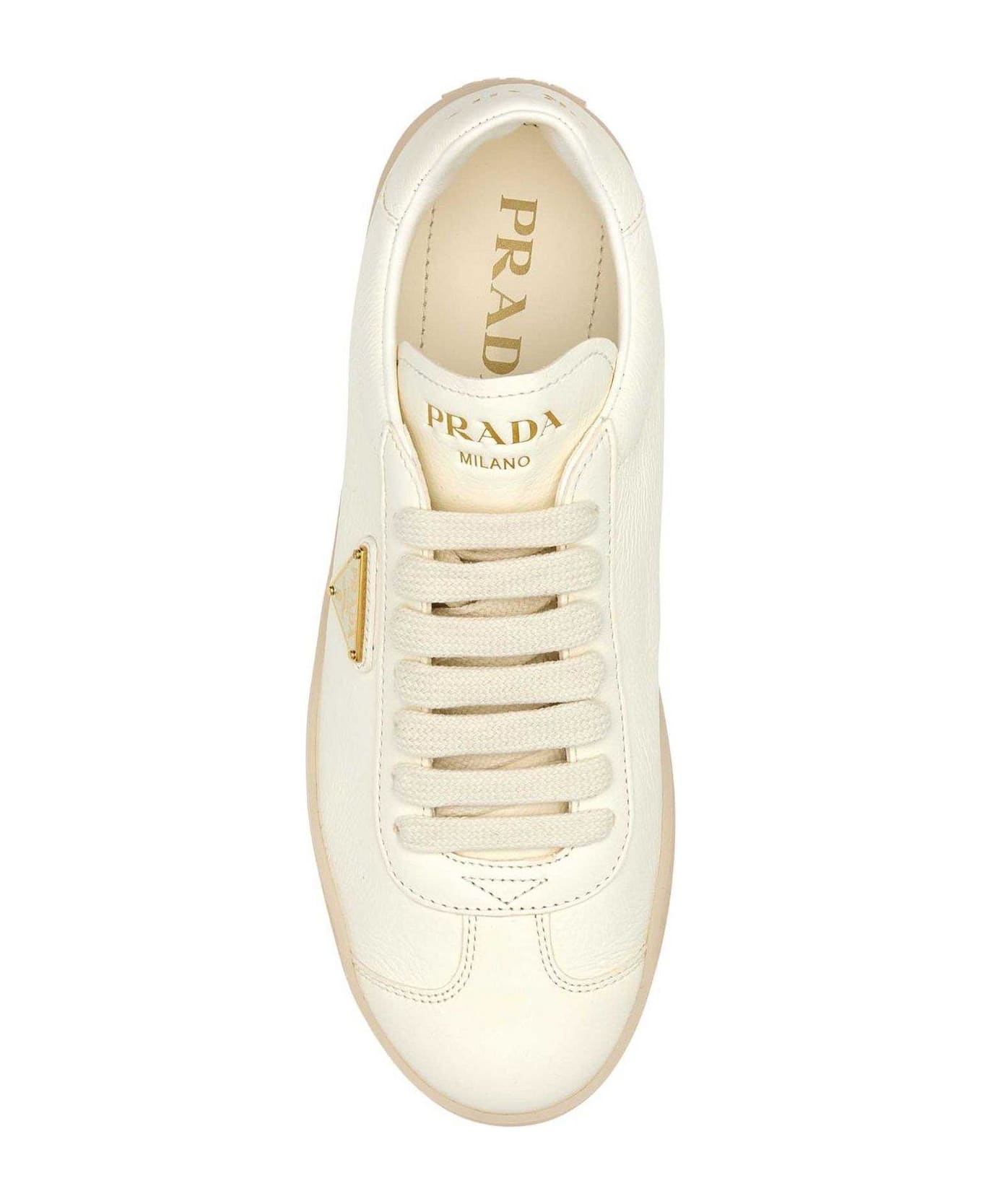 Prada Downtown Lace-up Sneakers - White