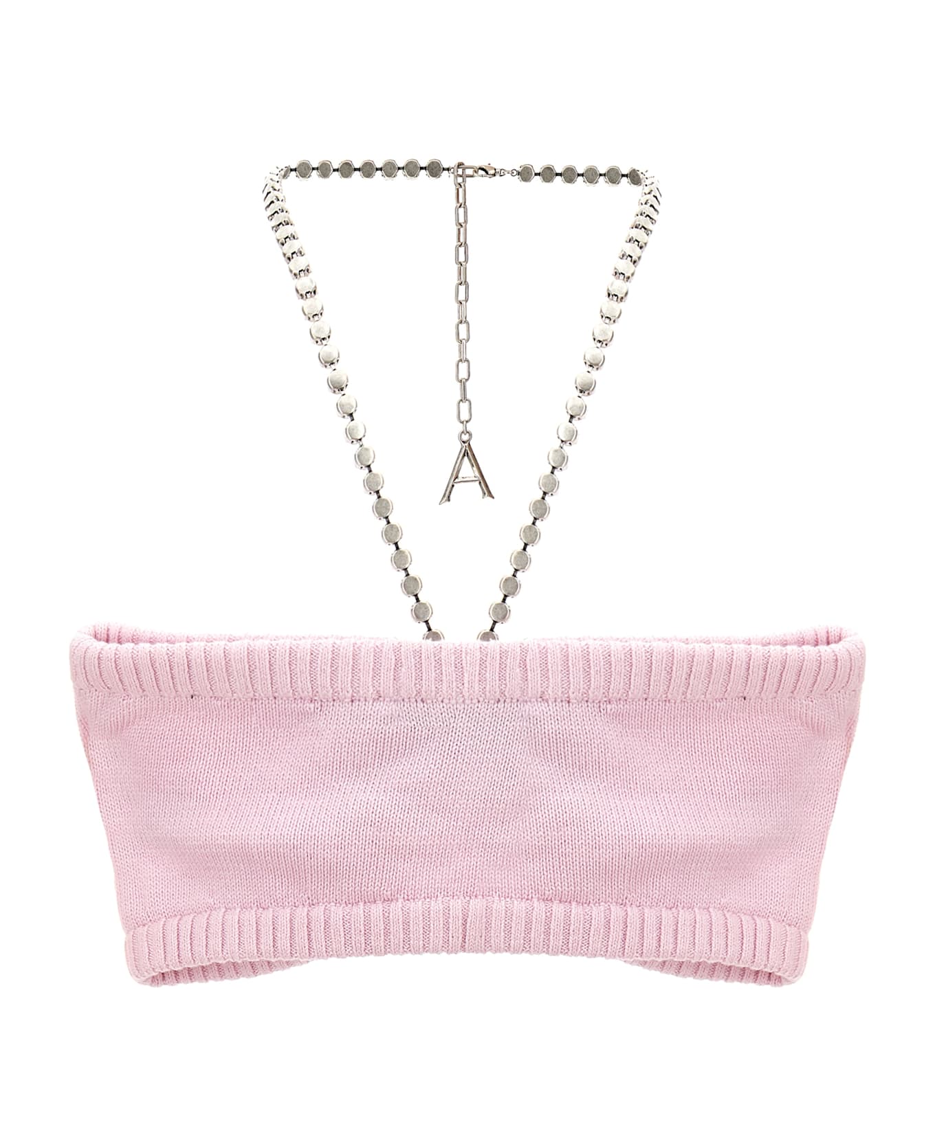 AREA 
crystal Butterfly Knit Bandeau
 Top - Pink