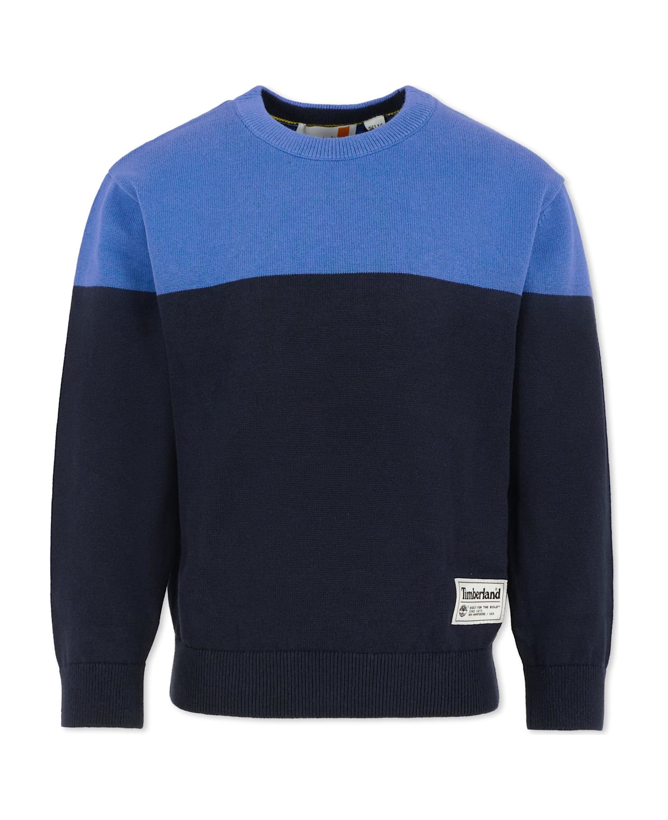 Timberland Blue Sweater For Boy With Patch - Blue