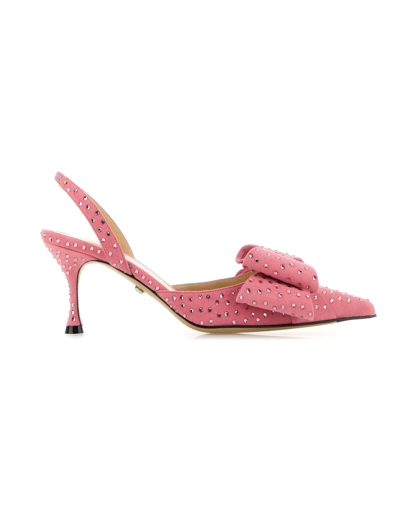 Mach & Mach Pink Suede Le Cadeau Pumps - DARKPINK
