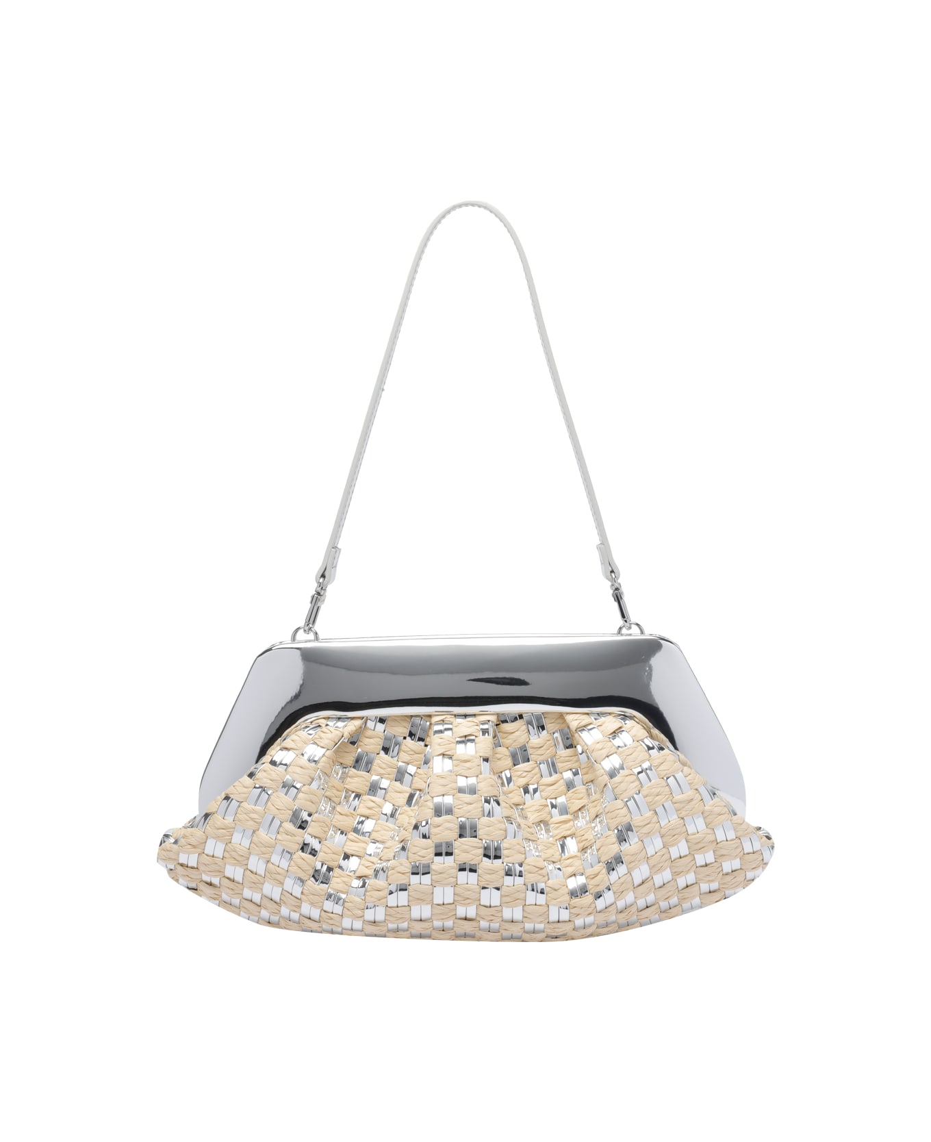 THEMOIRè Micro Emera Weaved Handbag - Silver