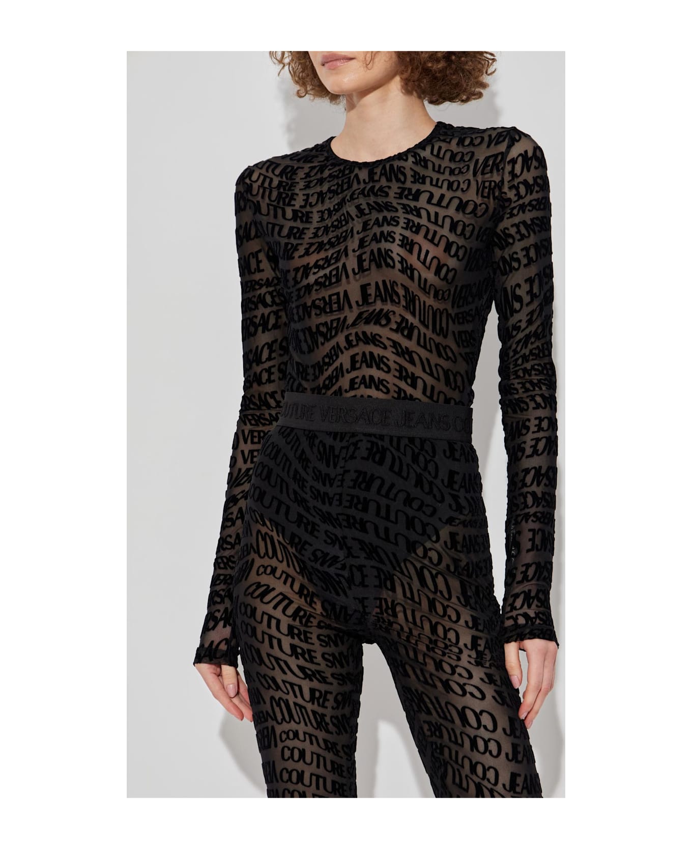 Versace Jeans Couture Body With Long Sleeves - Black