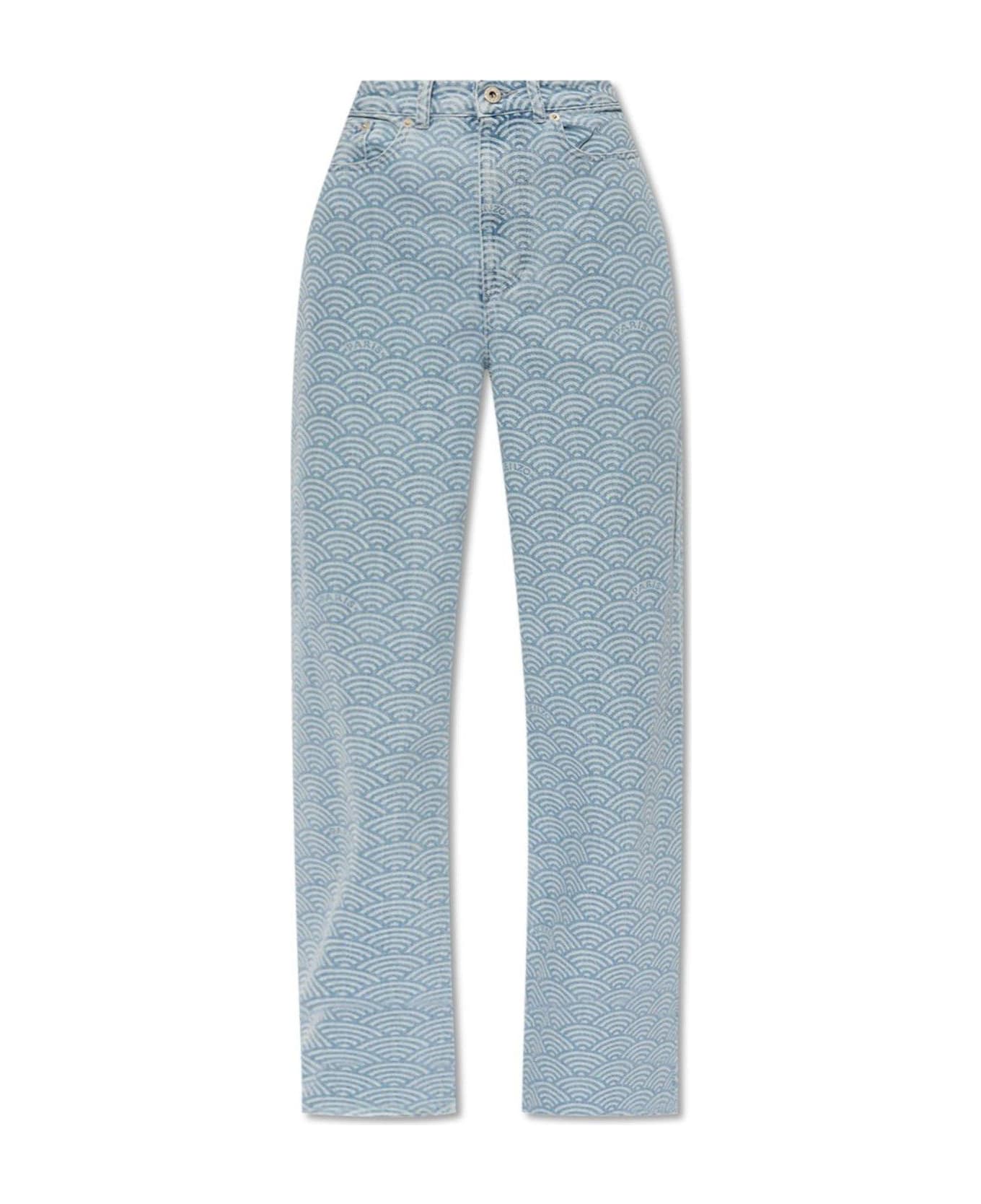 Kenzo Ayame Wide Fit Jeans - Grey ボトムス