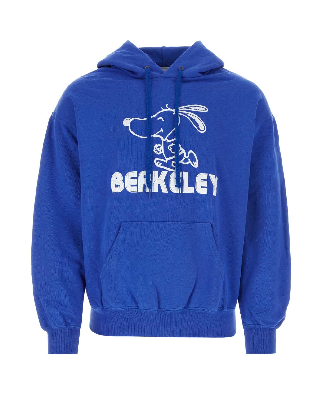 Wild Donkey Electric Blue Cotton Blend Sweatshirt - ROYBLU フリース