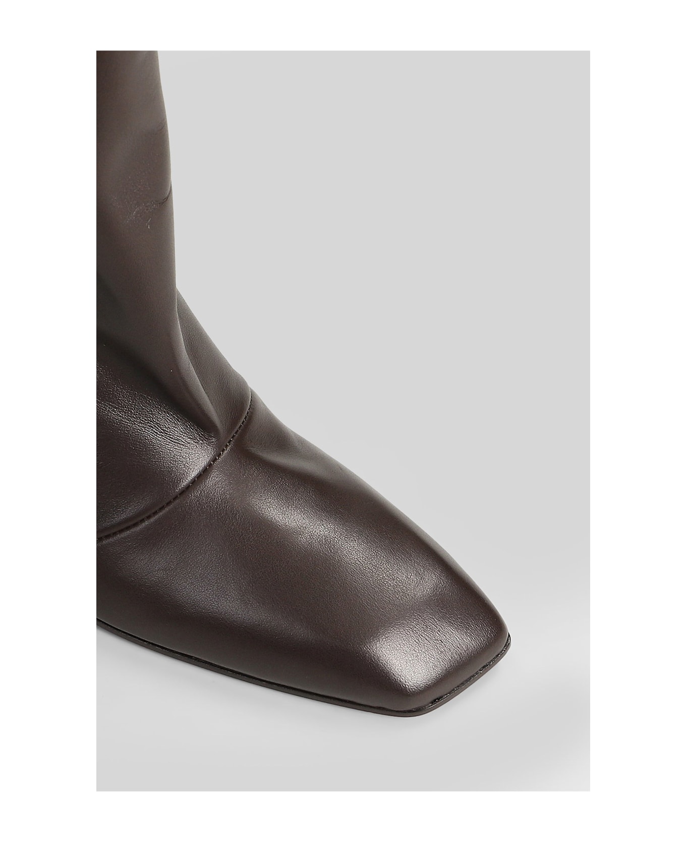 Vicini Cizin 30 Low Heels Boots In Brown Leather - brown