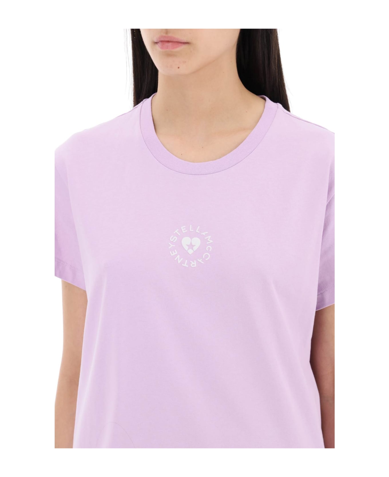 Stella McCartney Iconic Mini Heart T-shirt - WASHED LILAC (Purple)