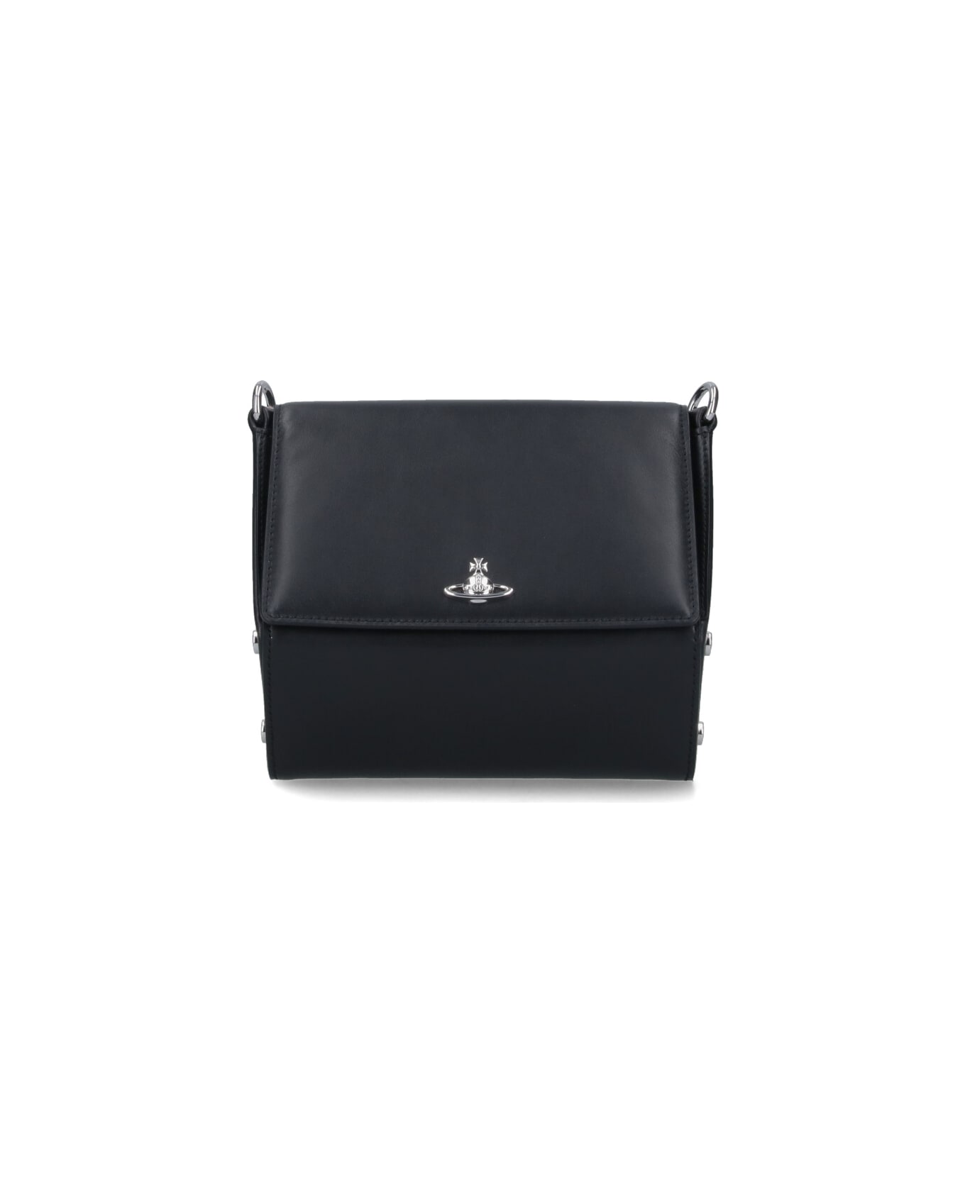 Vivienne Westwood Logo Shoulder Bag - Black  