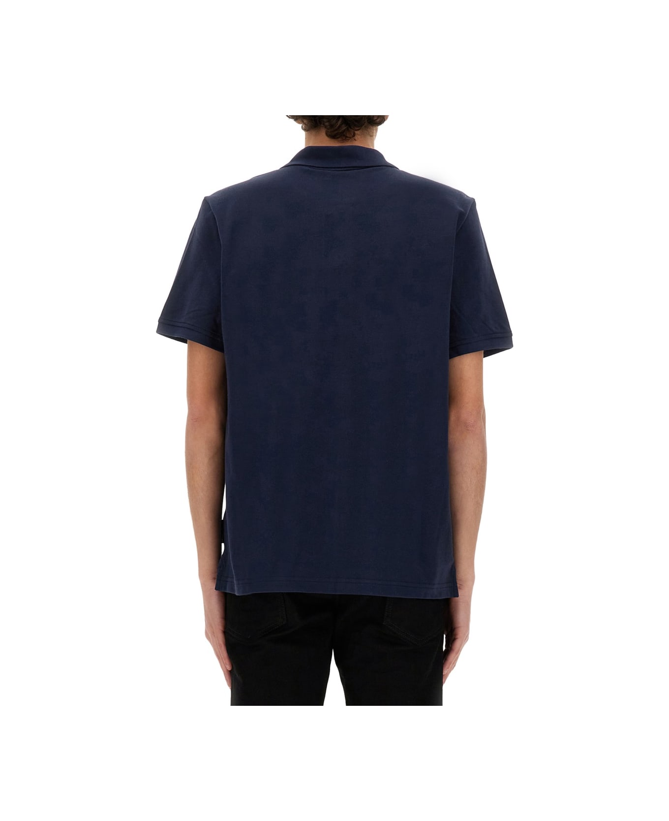 Moose Knuckles Polo In Pique. - BLUE ポロシャツ