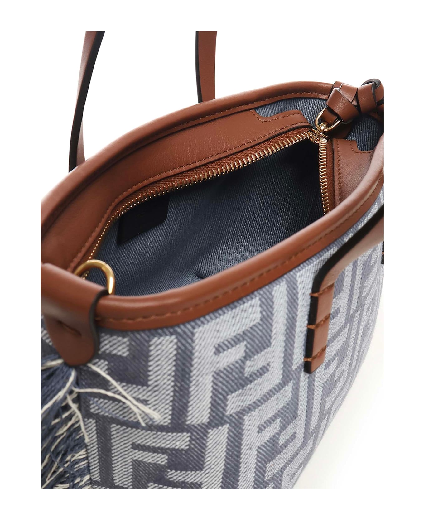 Fendi Ff Jacquard 
roll
 Mini Bag - Blue