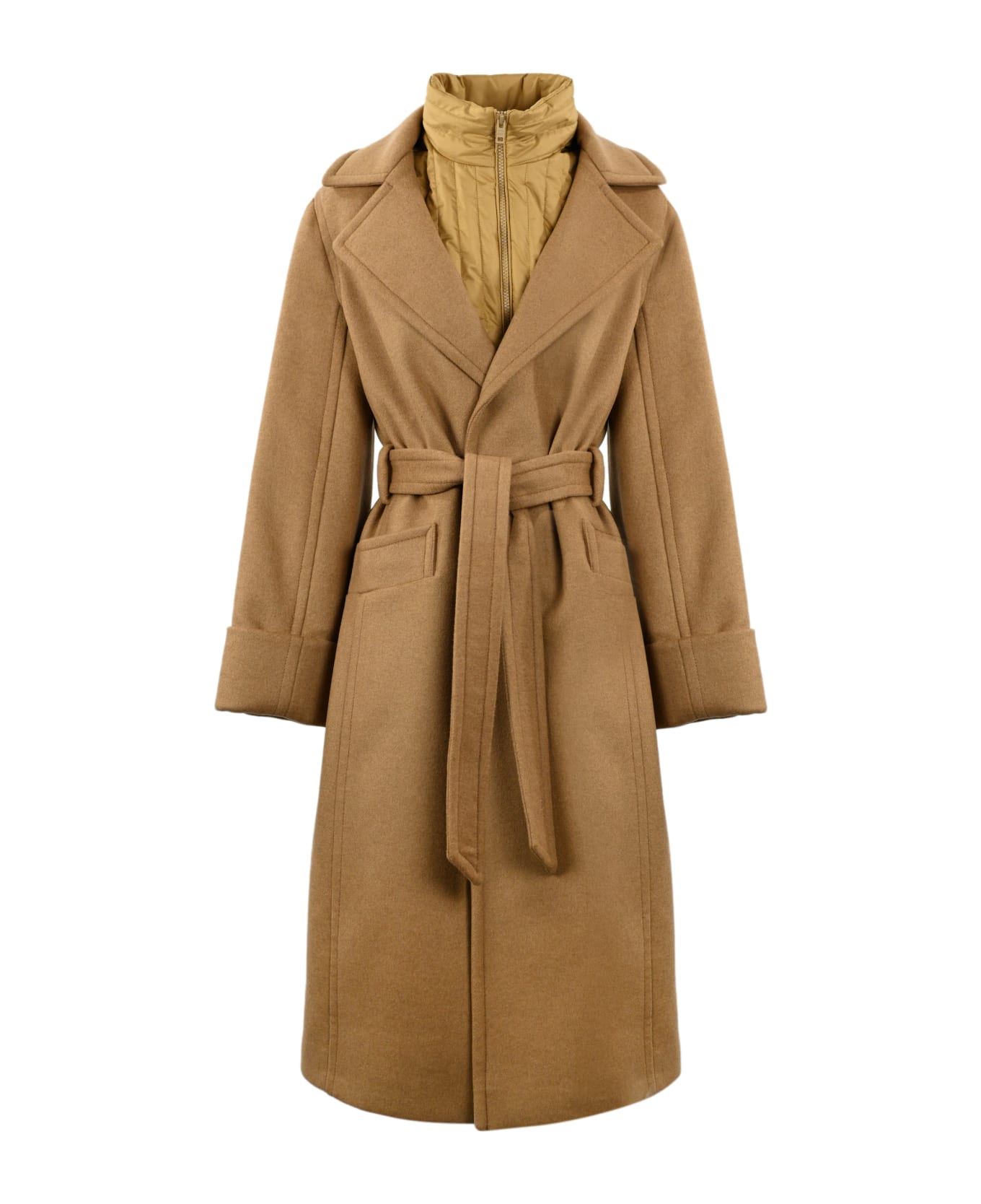 Fay Double Coat Dressing Gown Coat - Camel コート