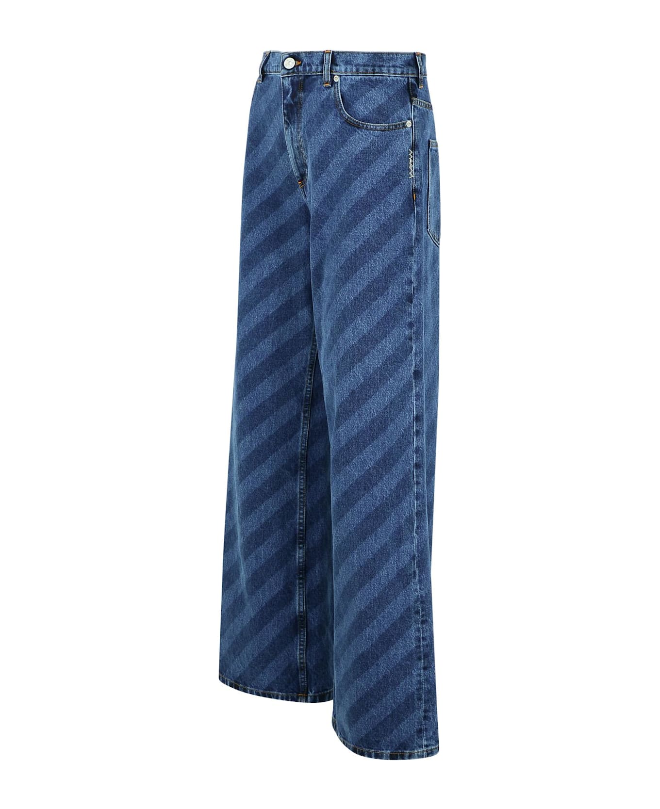 Marni Blue Cotton Jeans - Blue