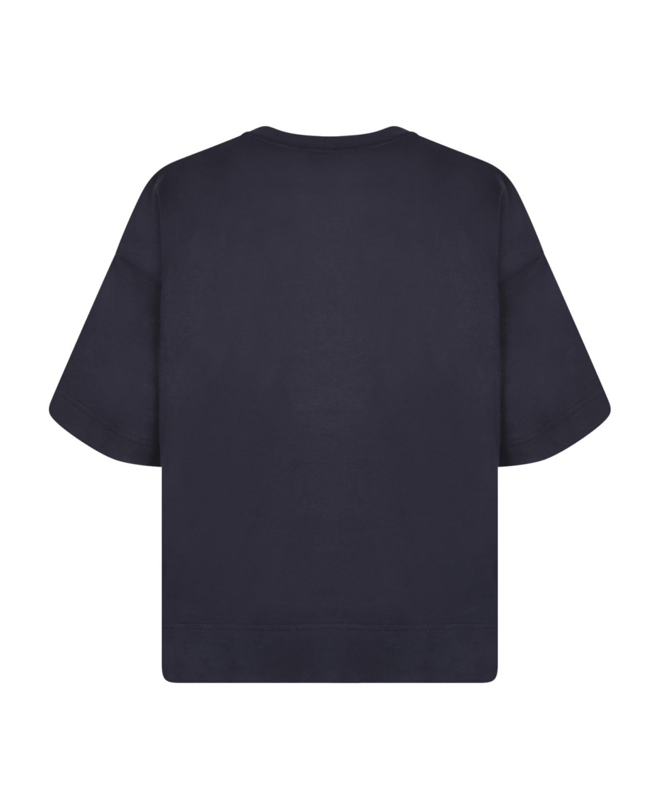 Moncler Logo Printed Cropped T-shirt - Blu
