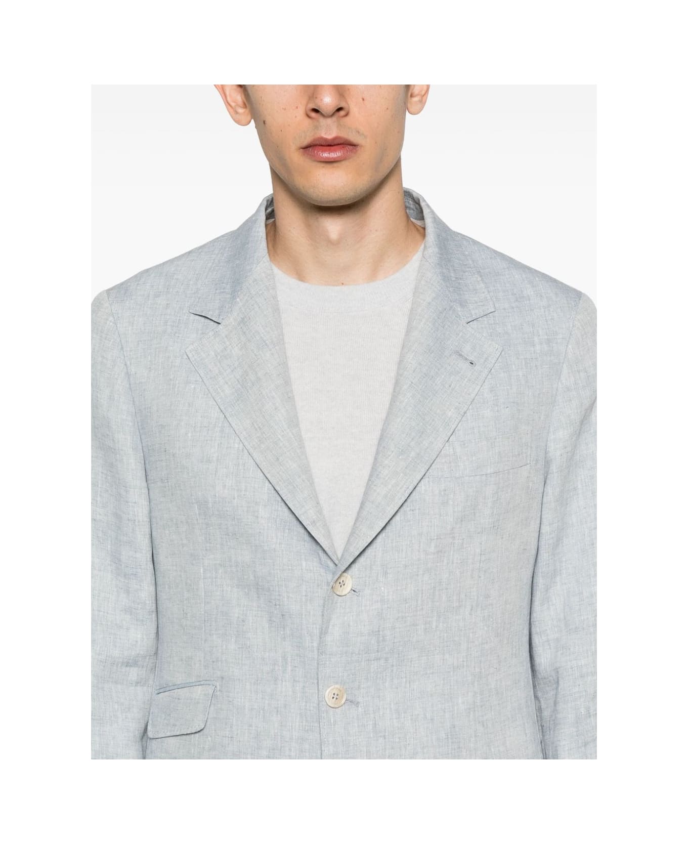 Brunello Cucinelli Linen Single-breasted Suit - Grey