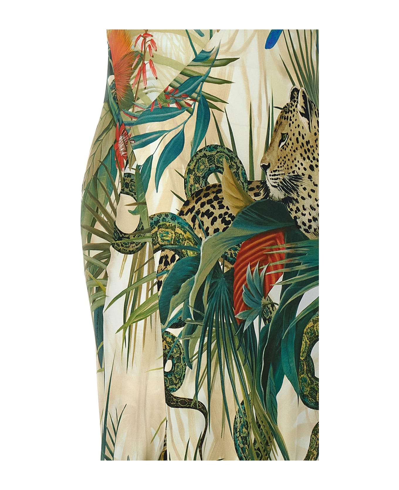 Roberto Cavalli 'jungle' Long Dress - Multicolor