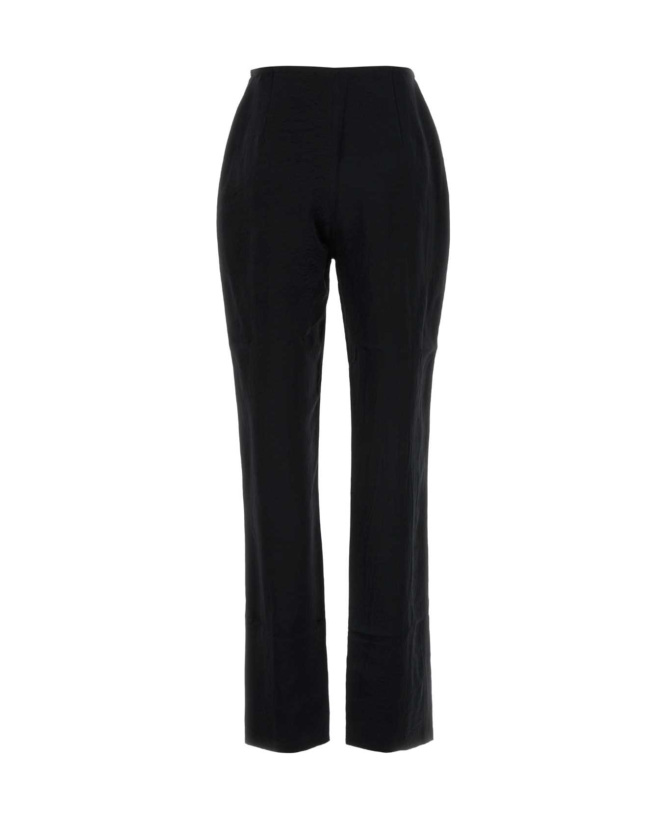 Nanushka Black Satin Pant - BLACKECRU