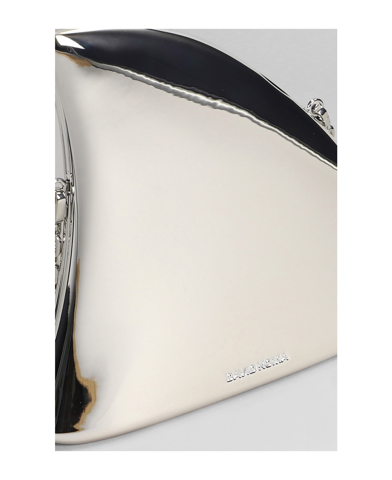 David Koma Clutch In Silver Synthetic - silver