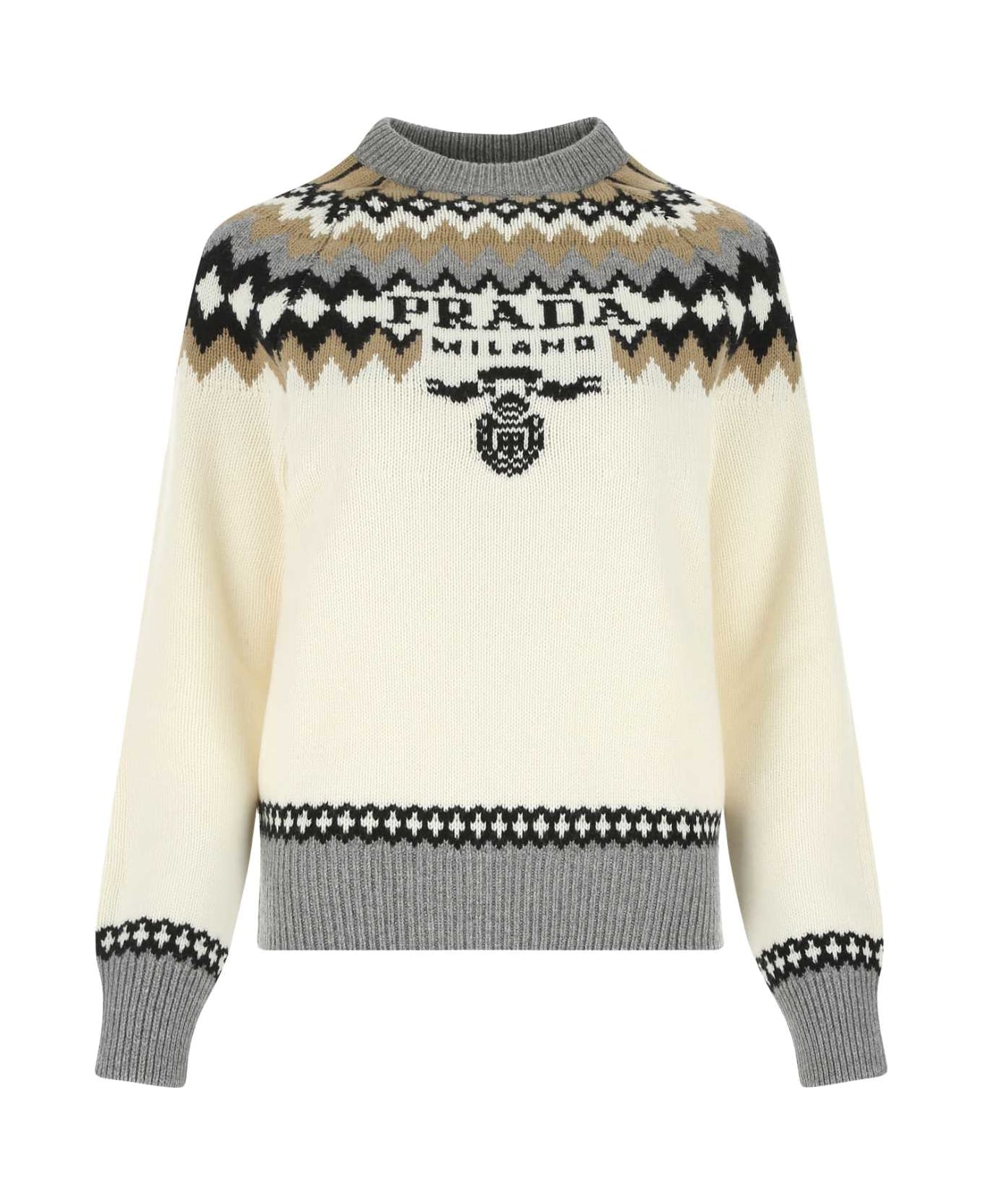 Prada Embroidered Cashmere Sweater - F0040