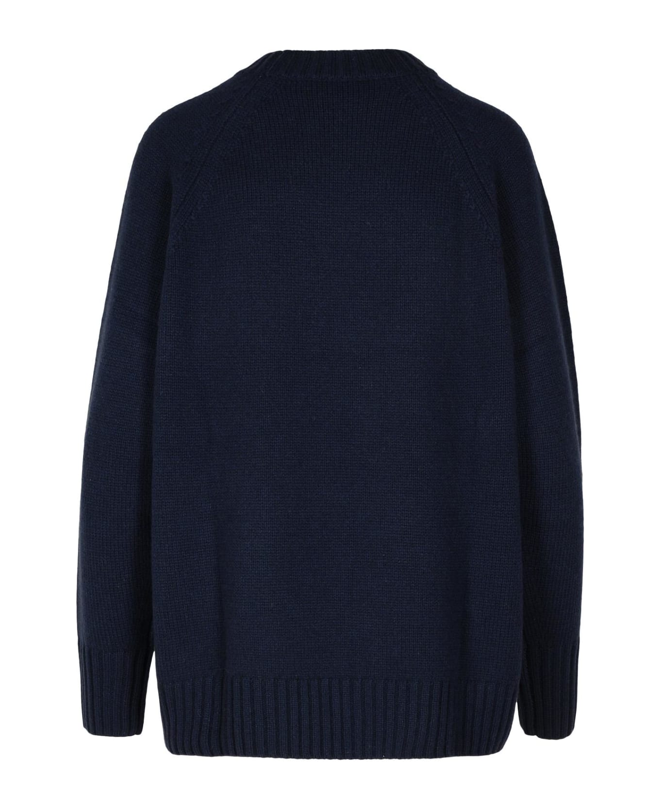 Parosh 'wood' Blue Cashmere Sweater - Blue