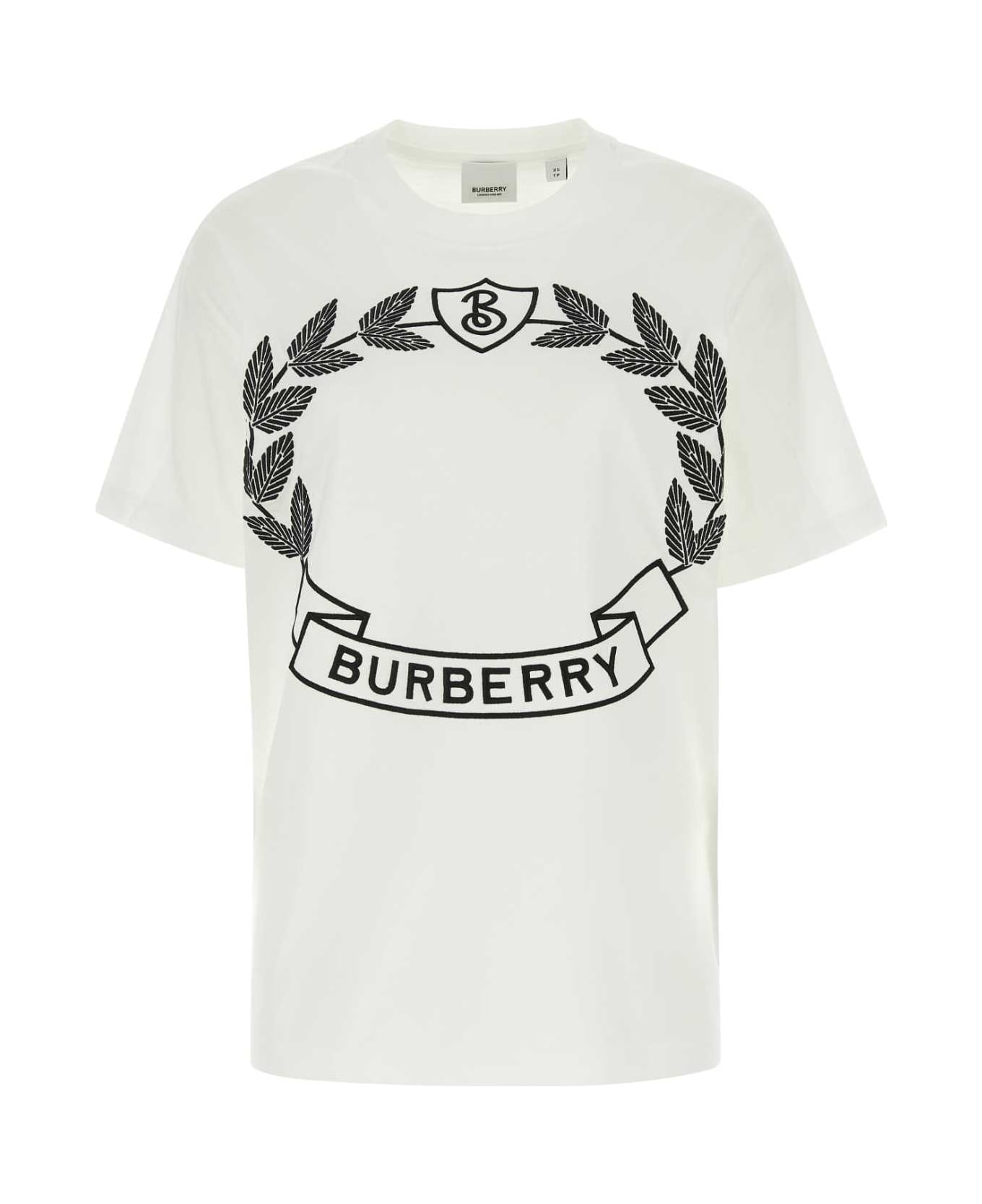 Burberry White Cotton Oversize T-shirt - WHITE Tシャツ