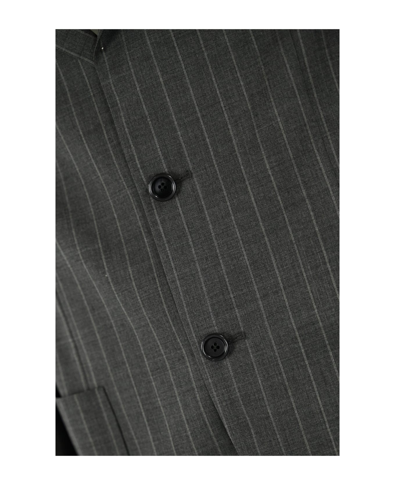 Lardini Pinstriped Suit With Lace-up Trousers - Grigio