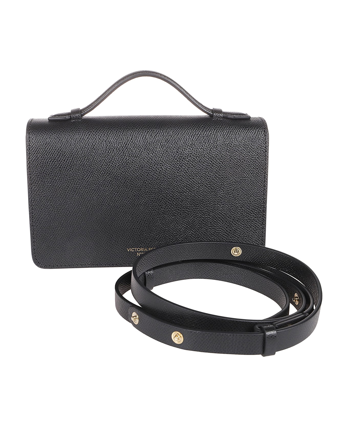 Victoria Beckham Buckle Mini Top Hanlde Bag - Black