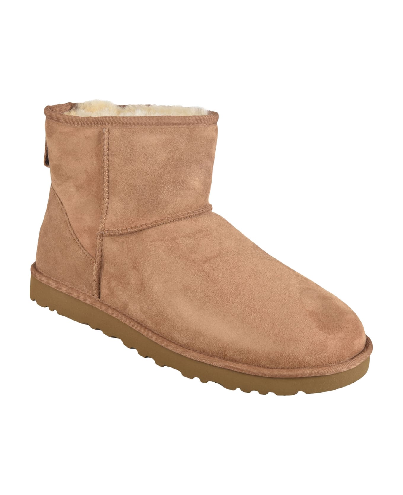 UGG Mini Classic Suede Ankle Boots - CHESTNUT