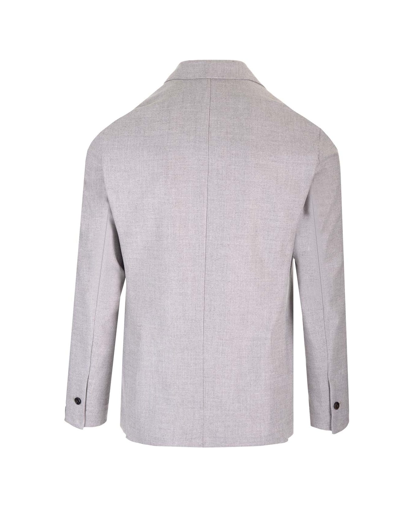 Barba Napoli Easy Double Breasted Jacket - Grey