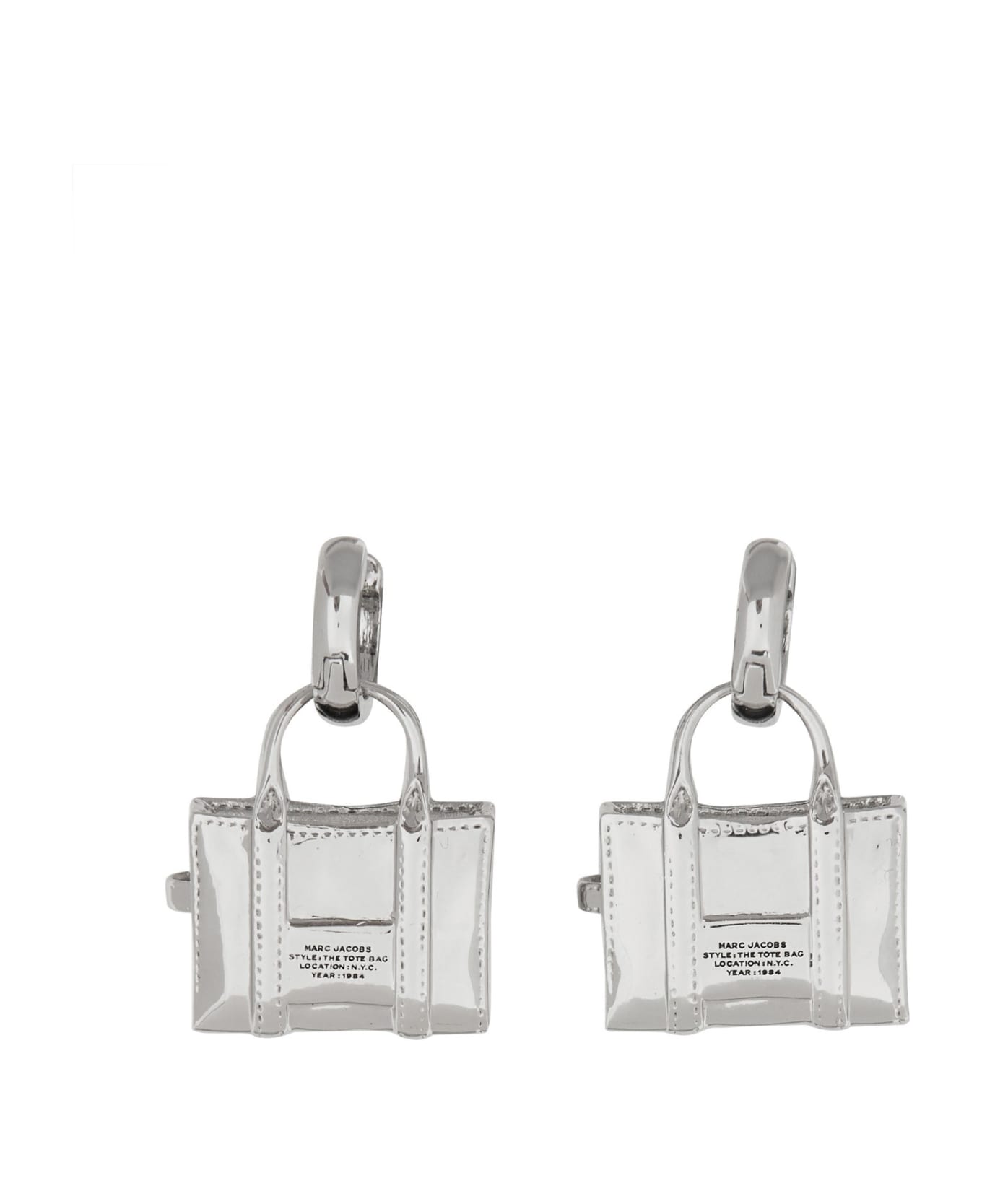 Marc Jacobs The Tote Bag Earrings - ARGENTO