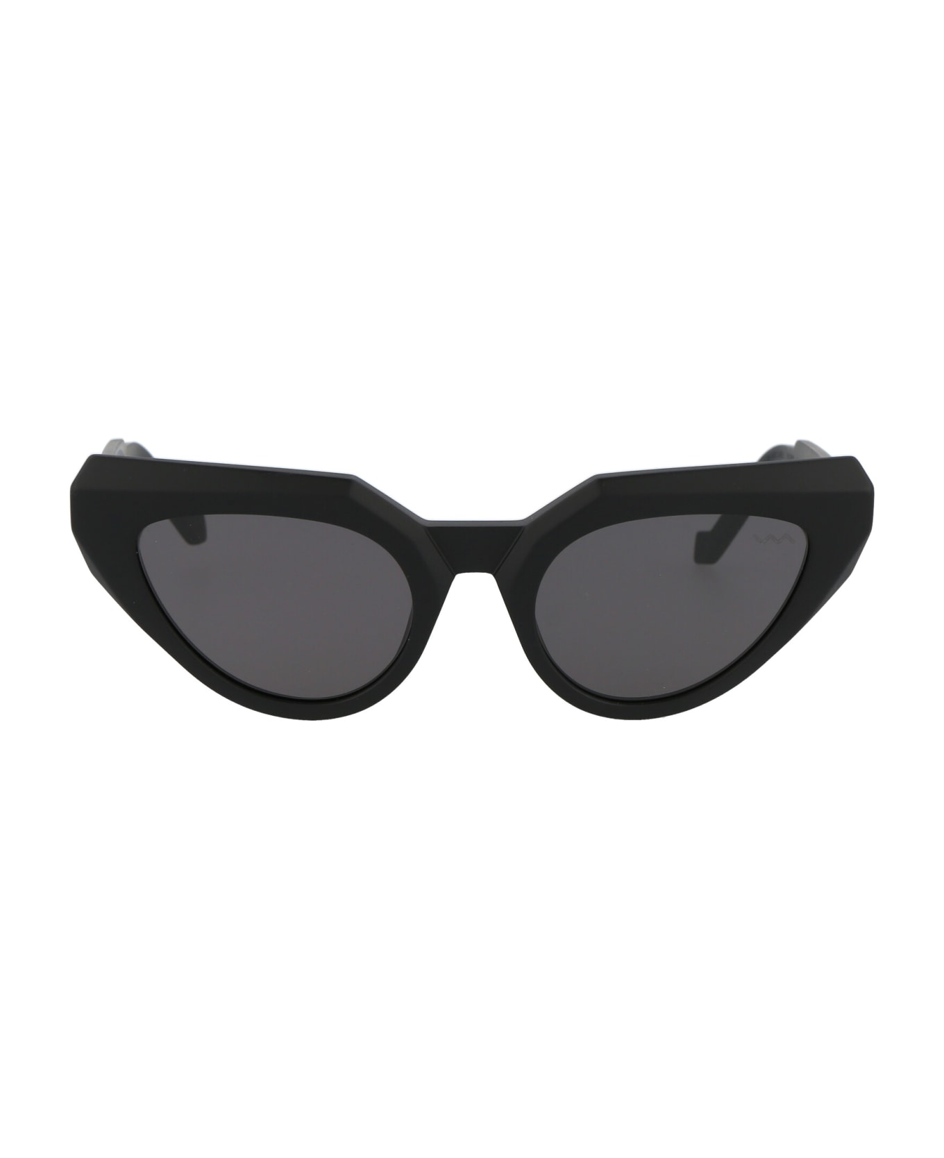 VAVA Bl0028 Sunglasses - MATTE BLACK|SILVER FLEX HINGES|BLACK LENSES