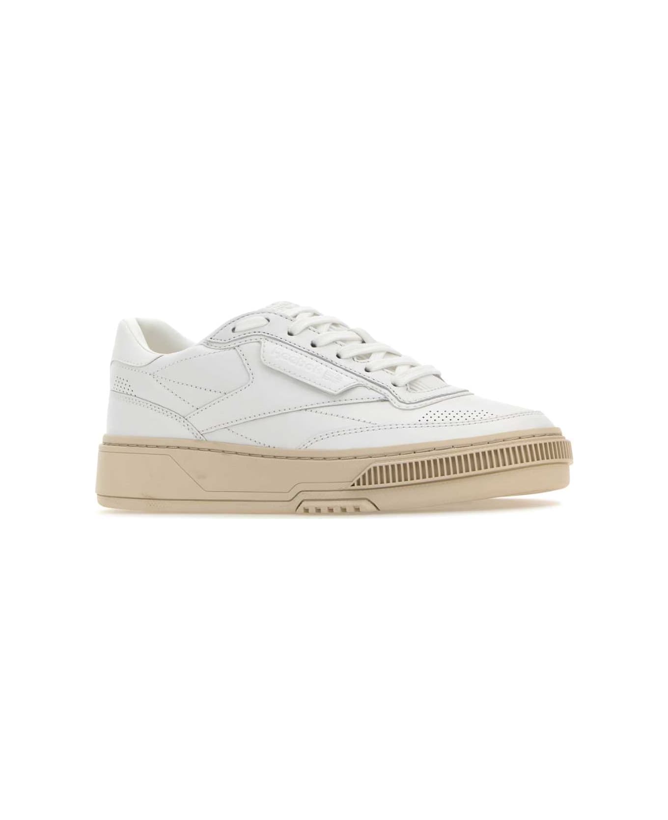 Reebok White Leather Club C Ltd Sneakers - White