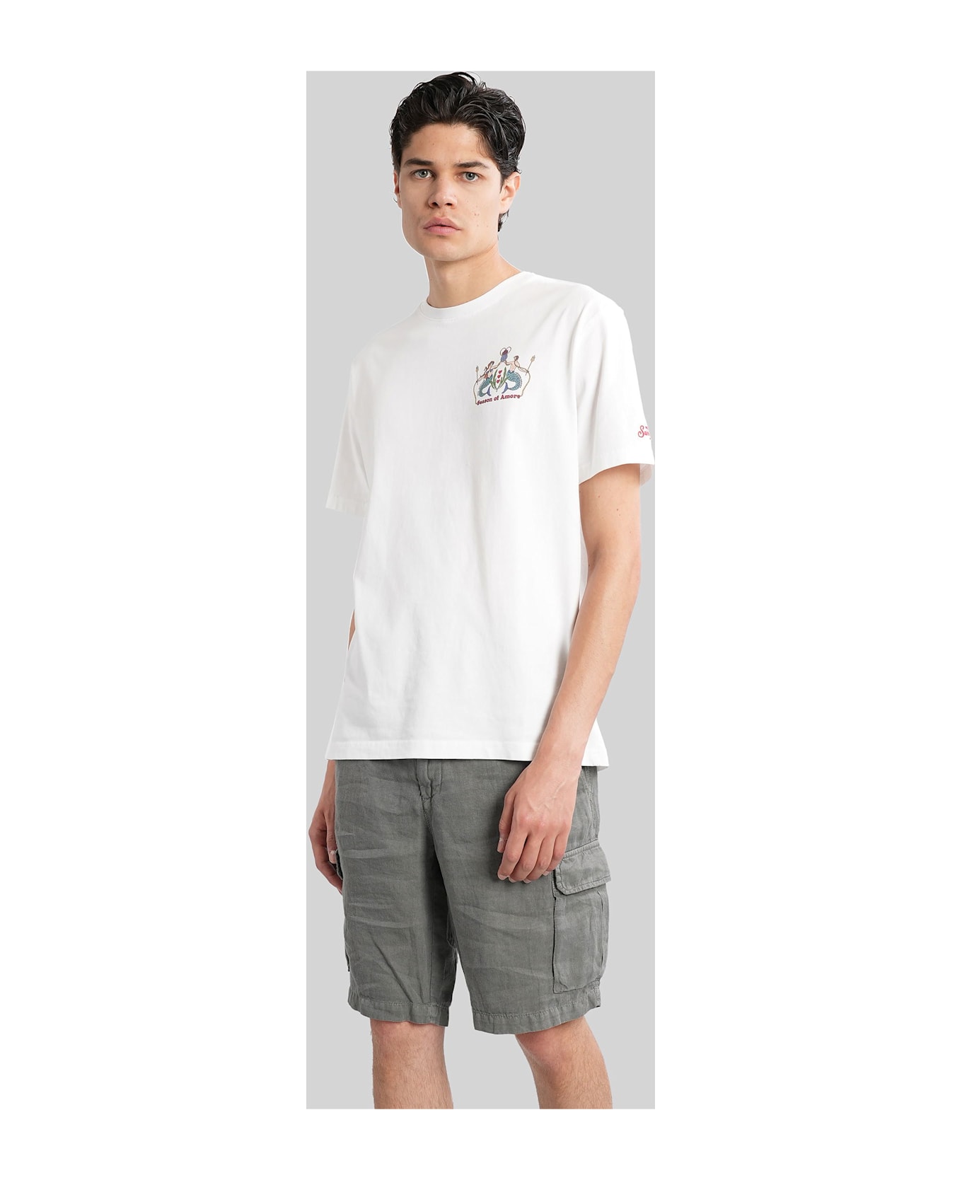 MC2 Saint Barth Tshirt Man T-shirt In White Cotton - white