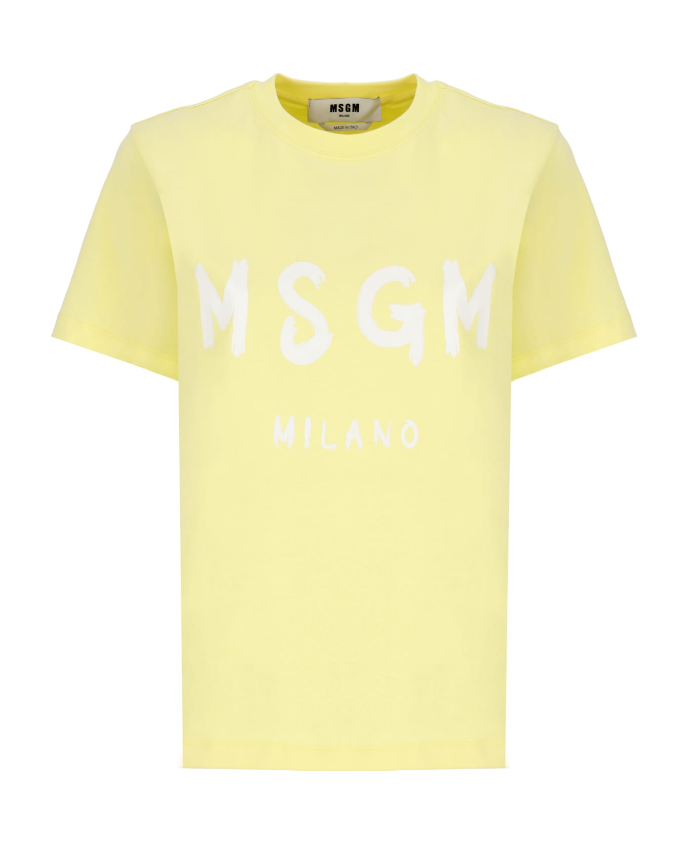 MSGM T-shirt With Logo - Yellow