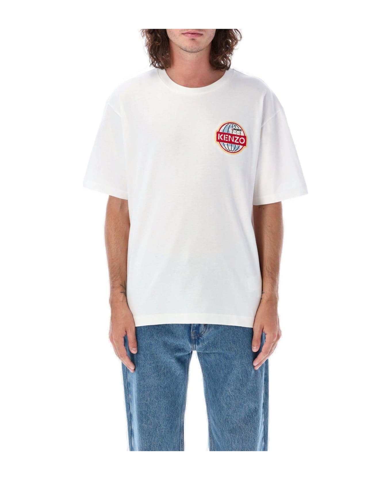 Kenzo Globe Over T-shirt - WHITE