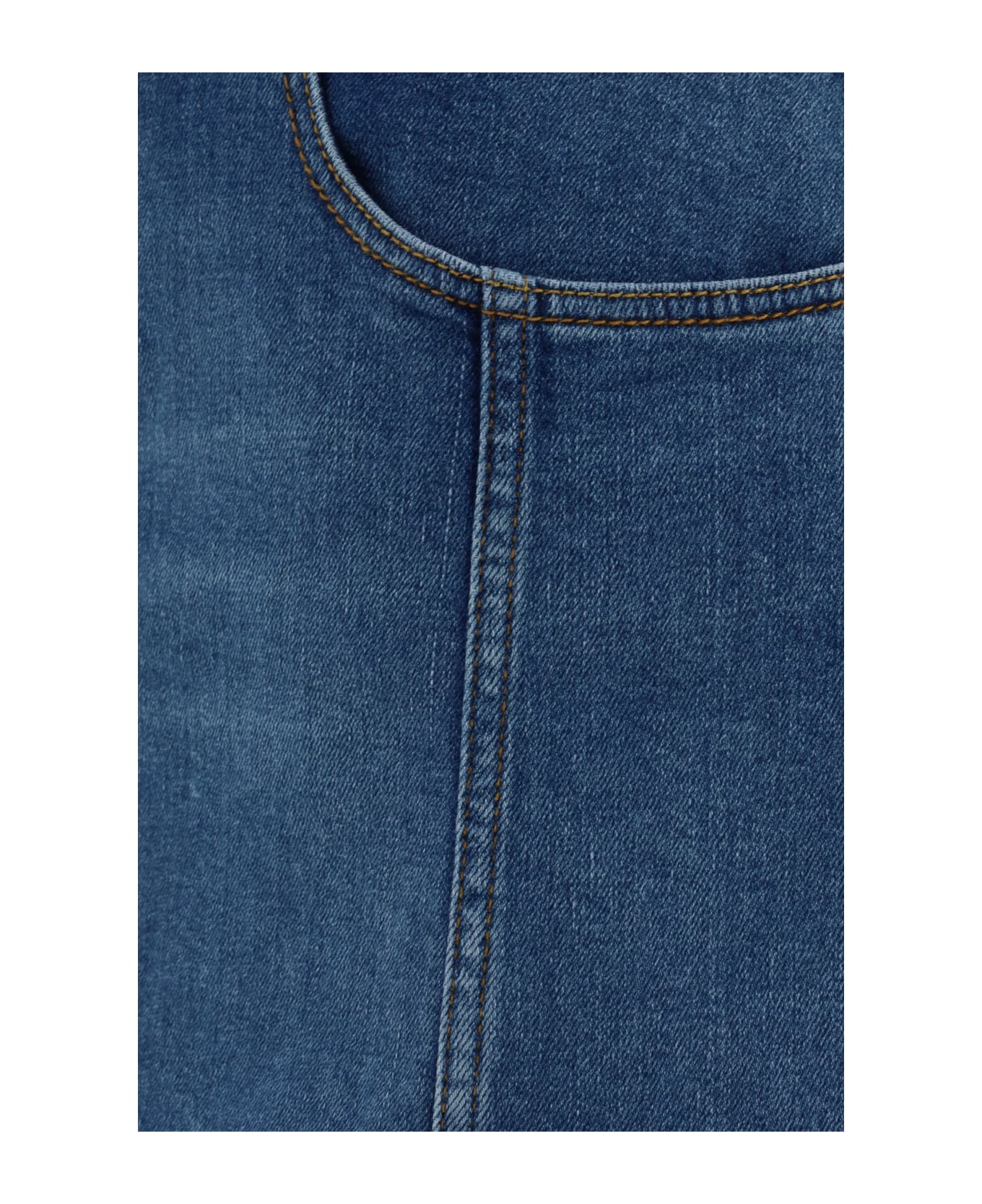 Alexander McQueen Asymmetric Tri Pocket Short Denim Skirt - Blu スカート