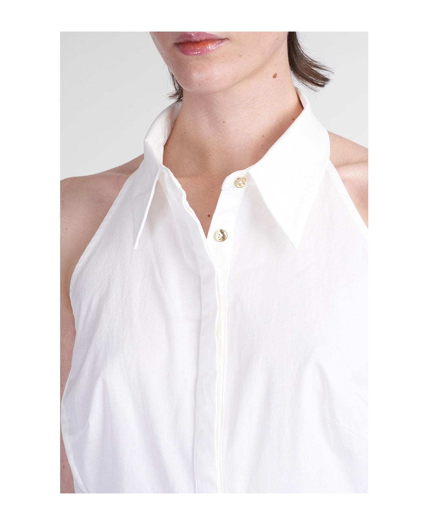 Cult Gaia Gwen Shirt In White Cotton - white