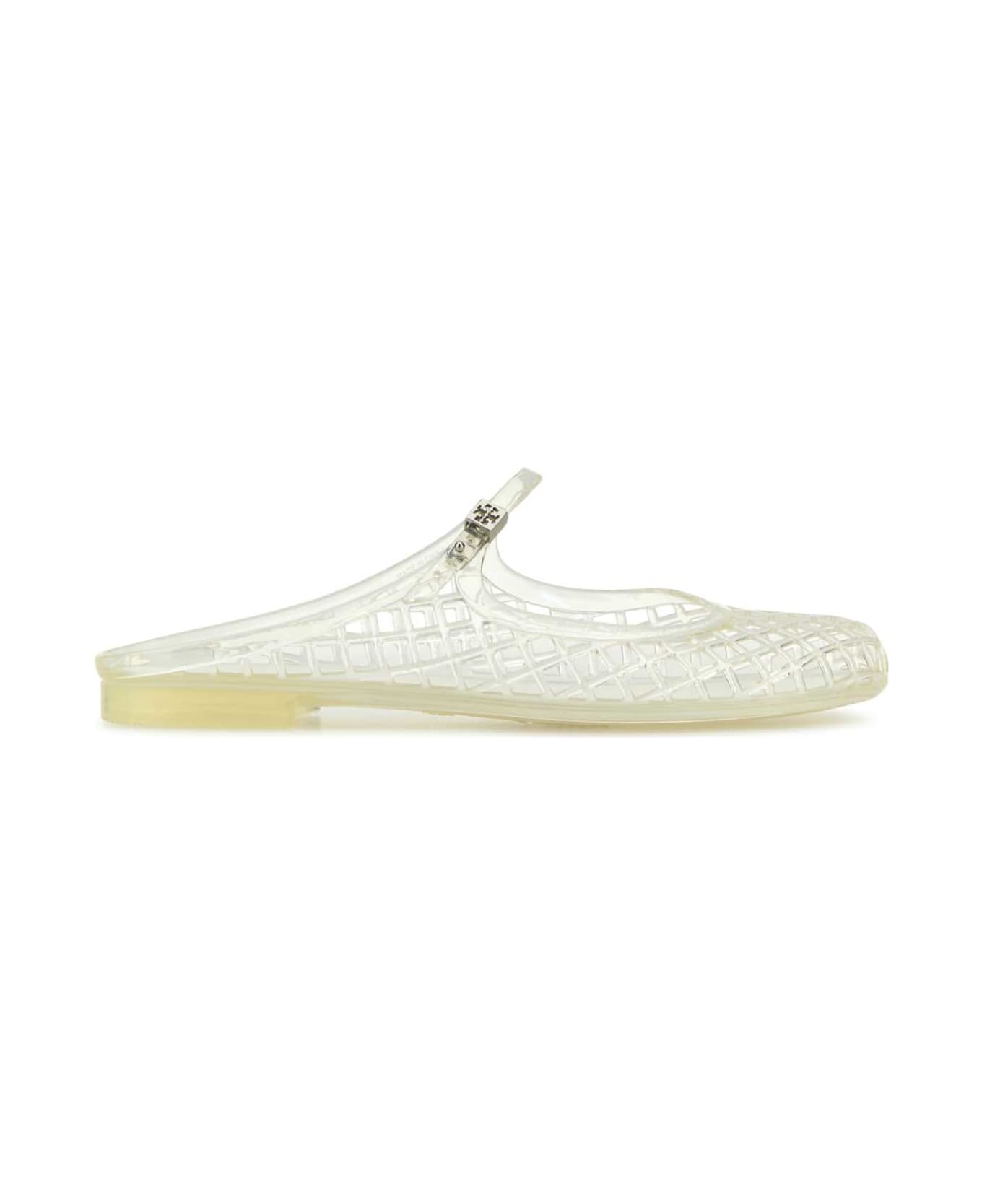 Tory Burch Transparent Rubber Mellow Slippers - White