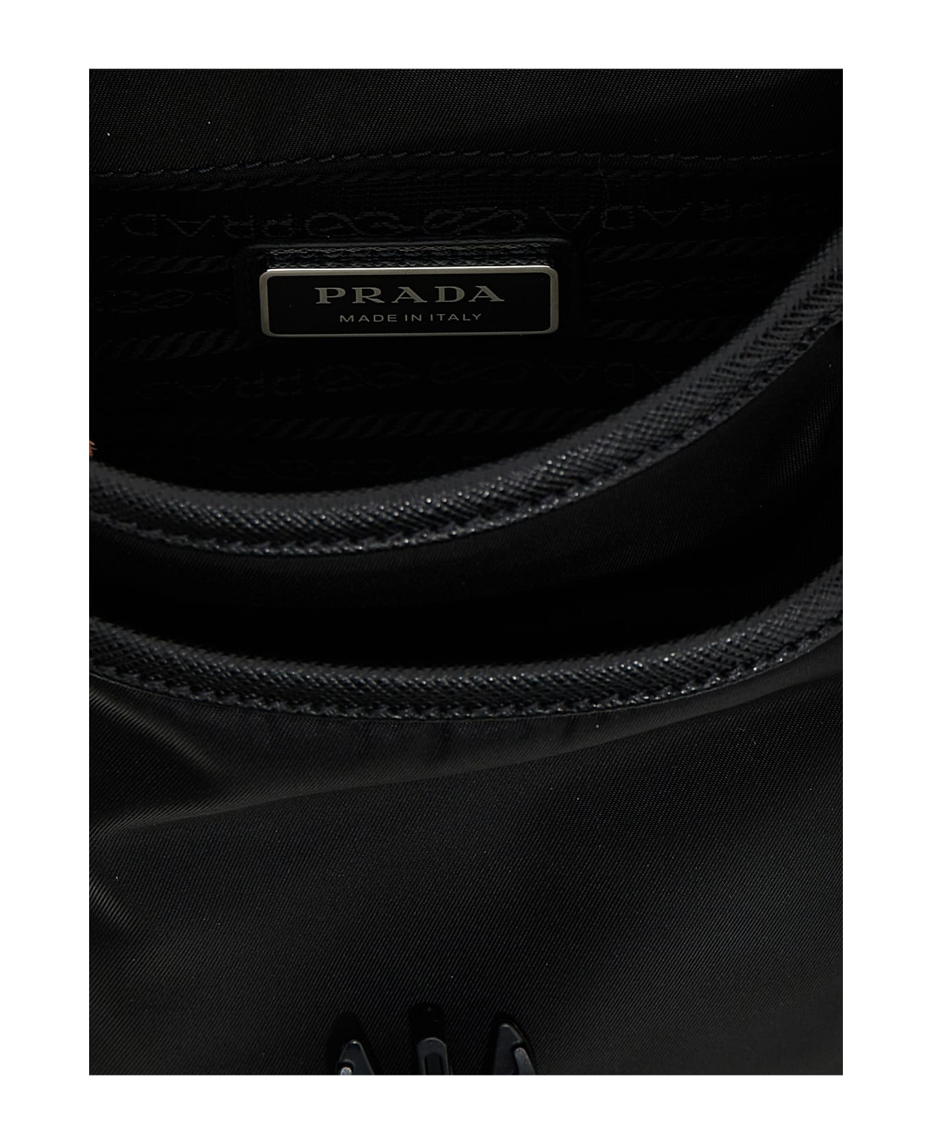 Prada Re-nylon Logo Crossbody Bag - Black