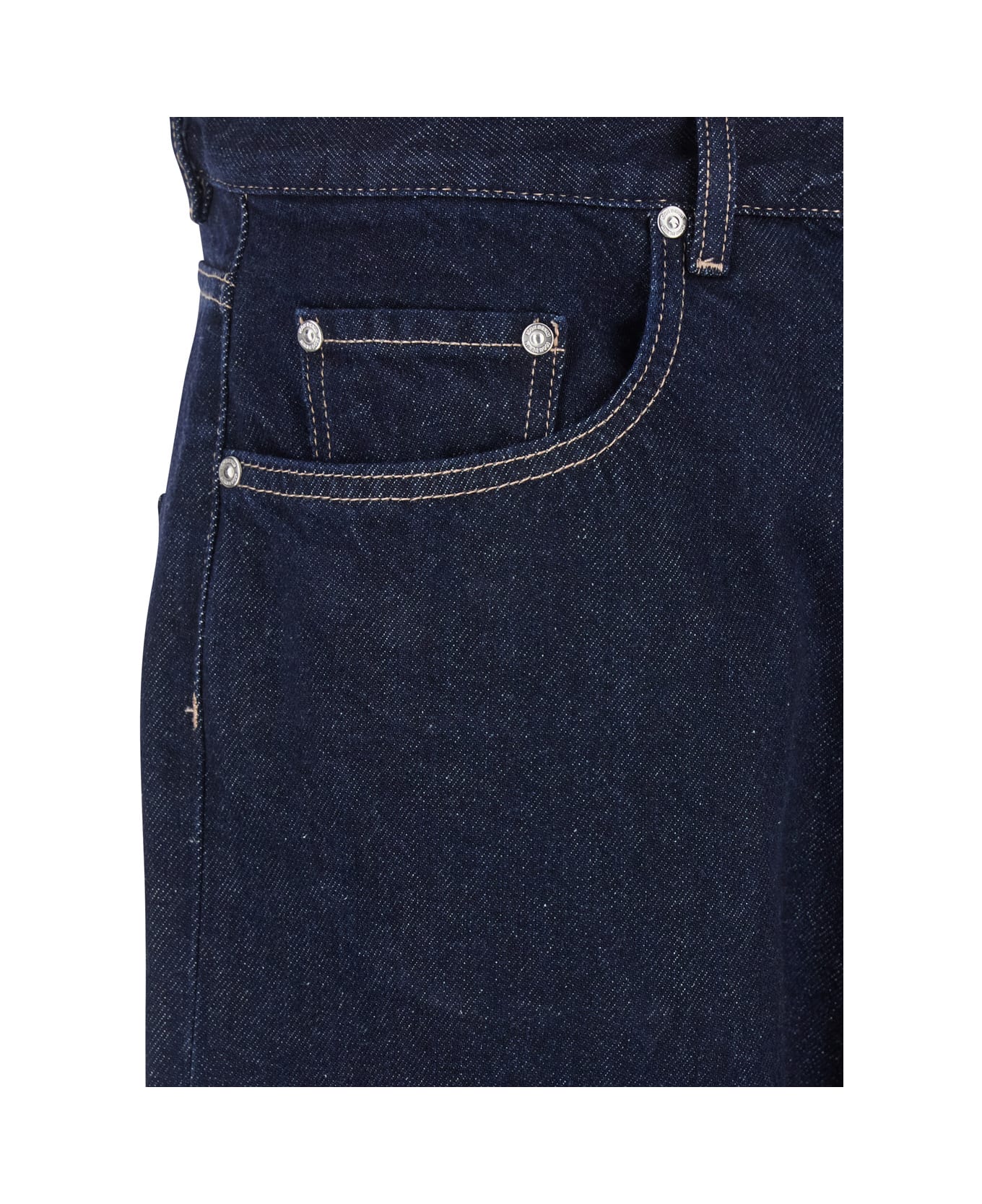 Icon Denim 
ross
 Blue 5-pocket Jeans With Logo Patch In Cotton Denim Man - Blu