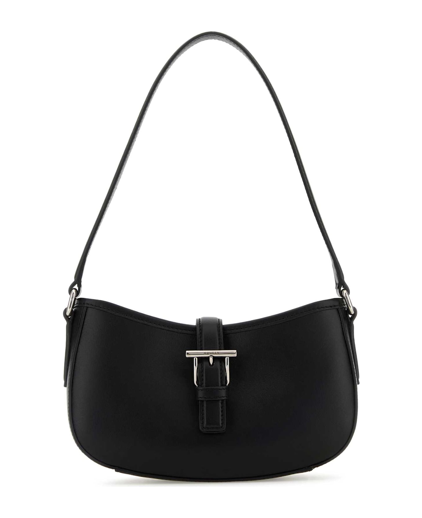 Alexander McQueen Black Leather Mini Shoulder Bag - BLACKSILVER