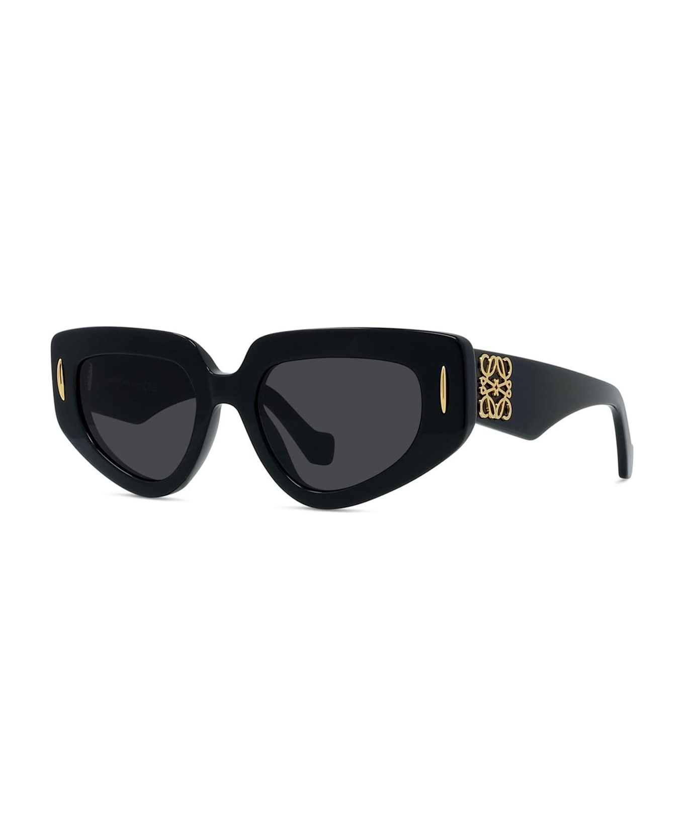 【送料&関税込】Loewe Anagram Lw40160i - Black Sunglasses LOEWE Anagram LW40160I women Black Geometric Sunglasses