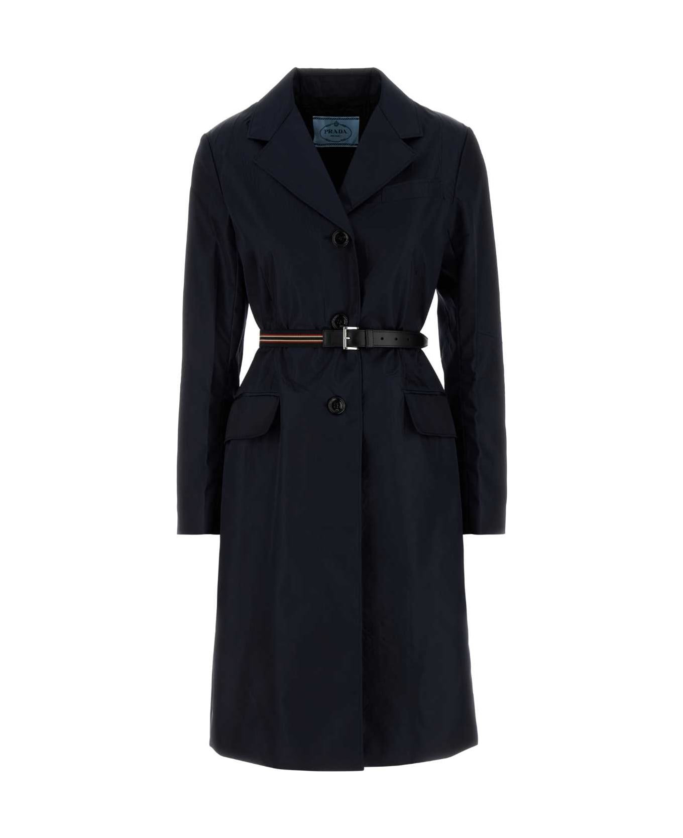 Prada Midnight Blue Re-nylon Trench Coat - BLU