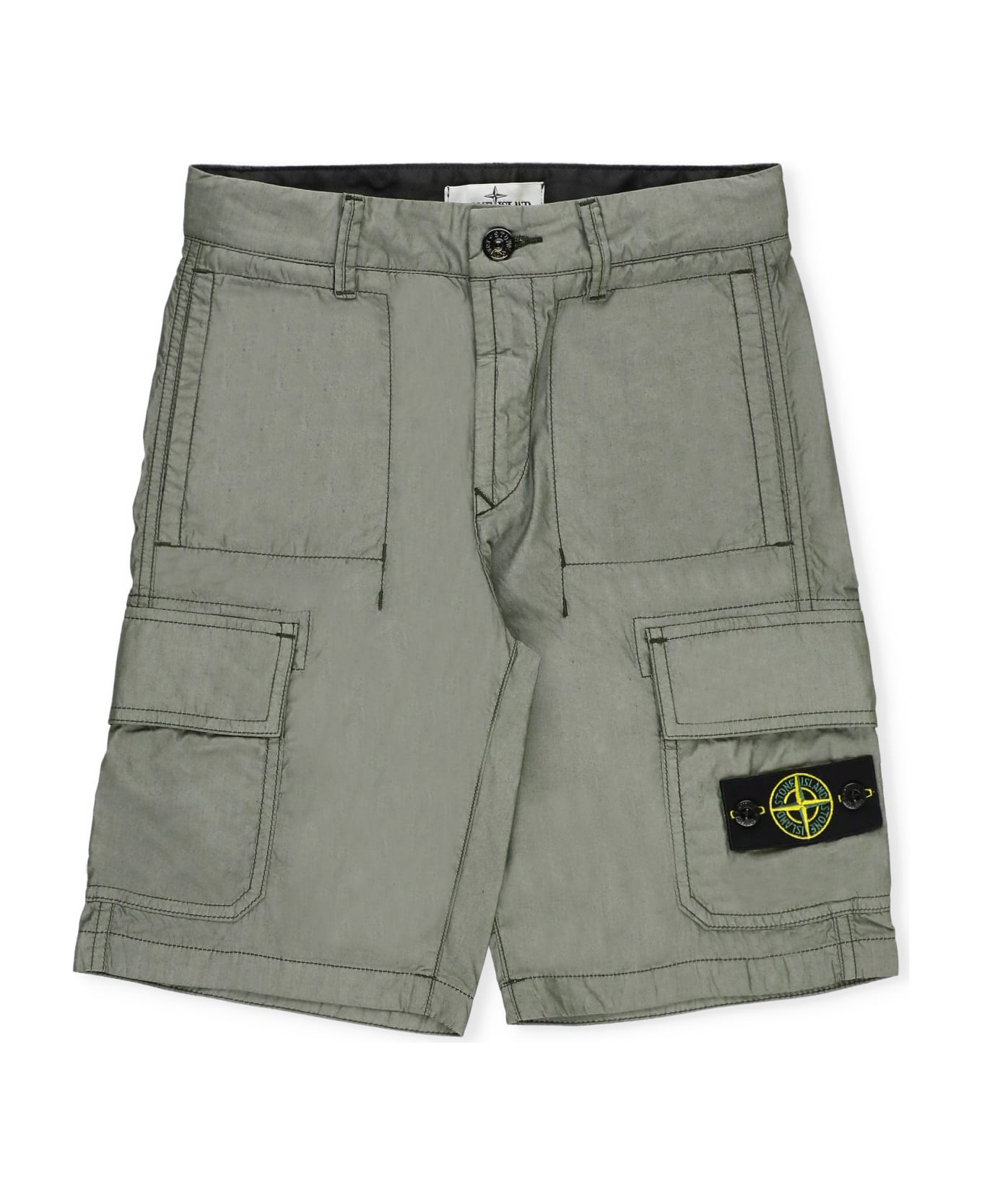 Stone Island Cotton Bermuda Shorts - Green ボトムス