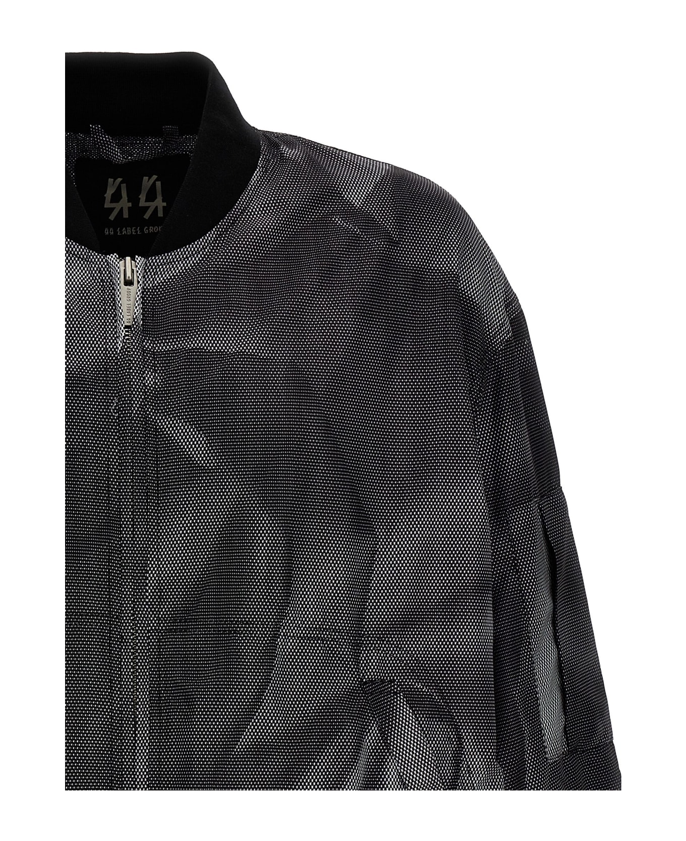 44 Label Group 'crinkle' Bomber Jacket - Black+ 44 crinkle