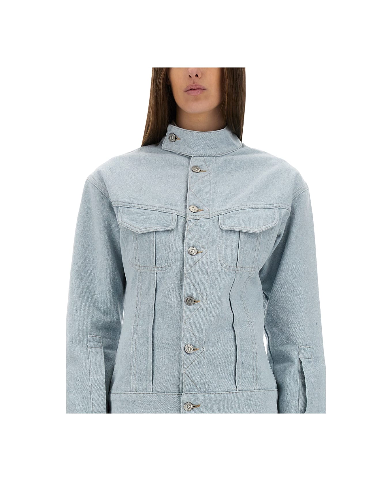 Victoria Beckham "sculptural" Denim Jacket - BABY BLUE